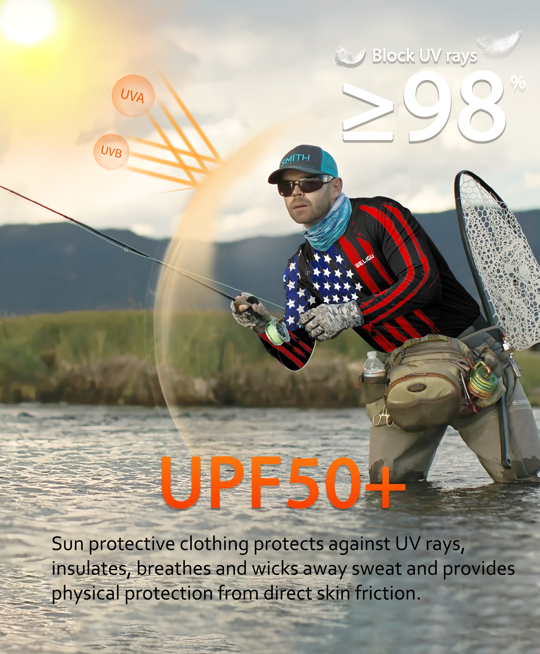 Black-Flag Design UPF 50+ Sunscreen Hoodie