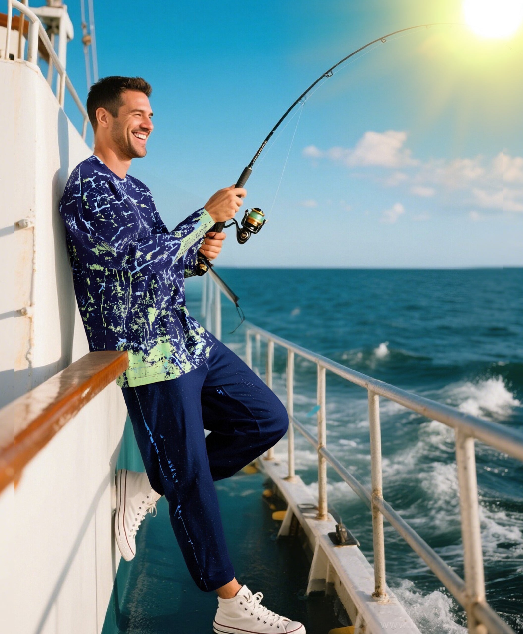 Purple Splash-Ink UPF 50+ Sunscreen Shirt