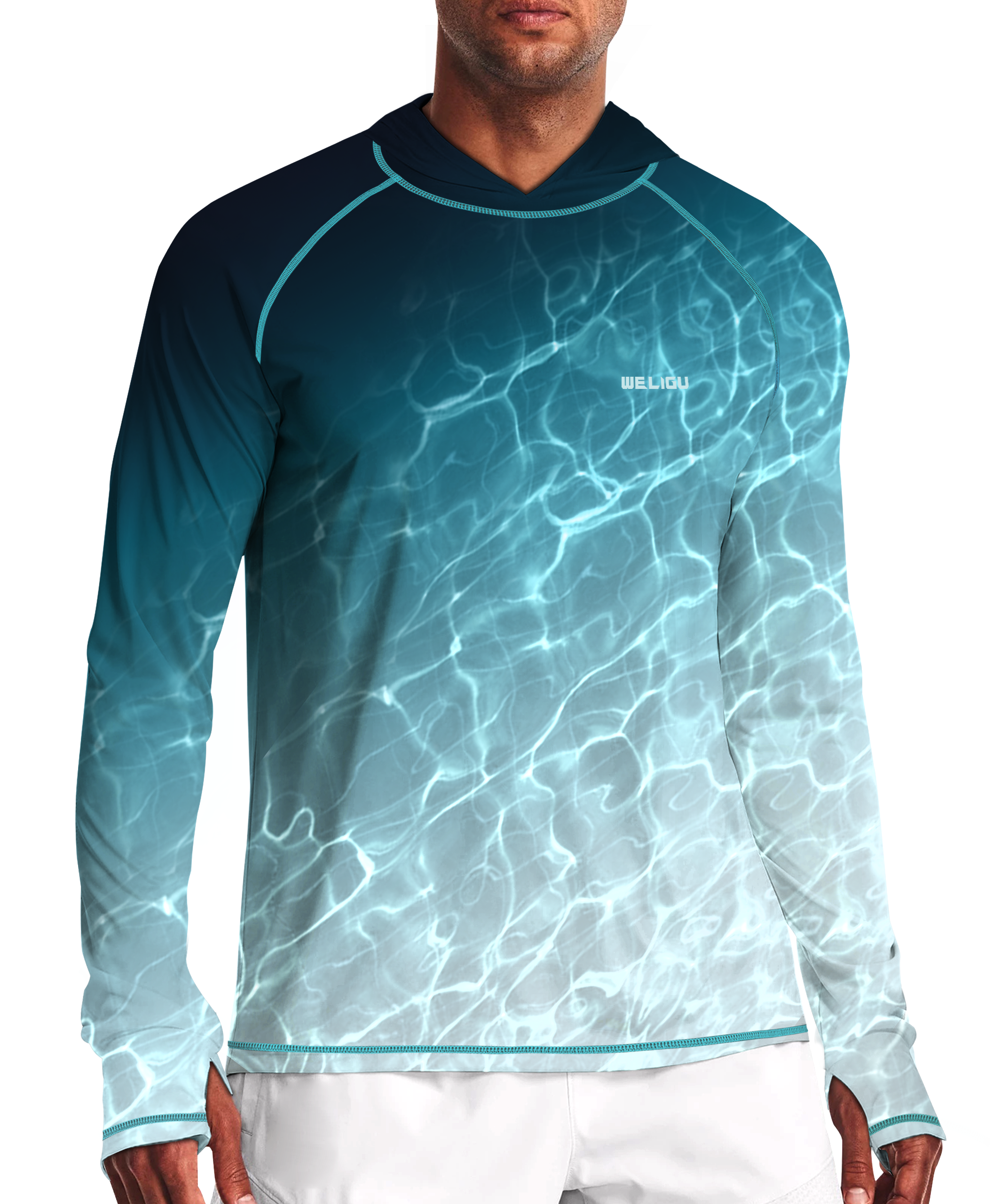 Gradient Print Performance Sun Hoodie