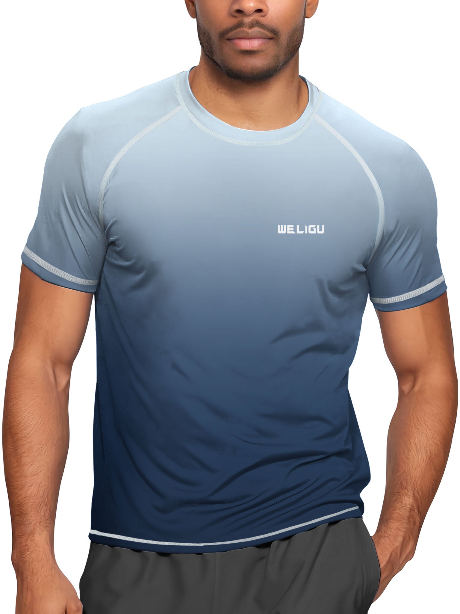 Blue Gradient UPF 50+ Sunscreen T-Shirt