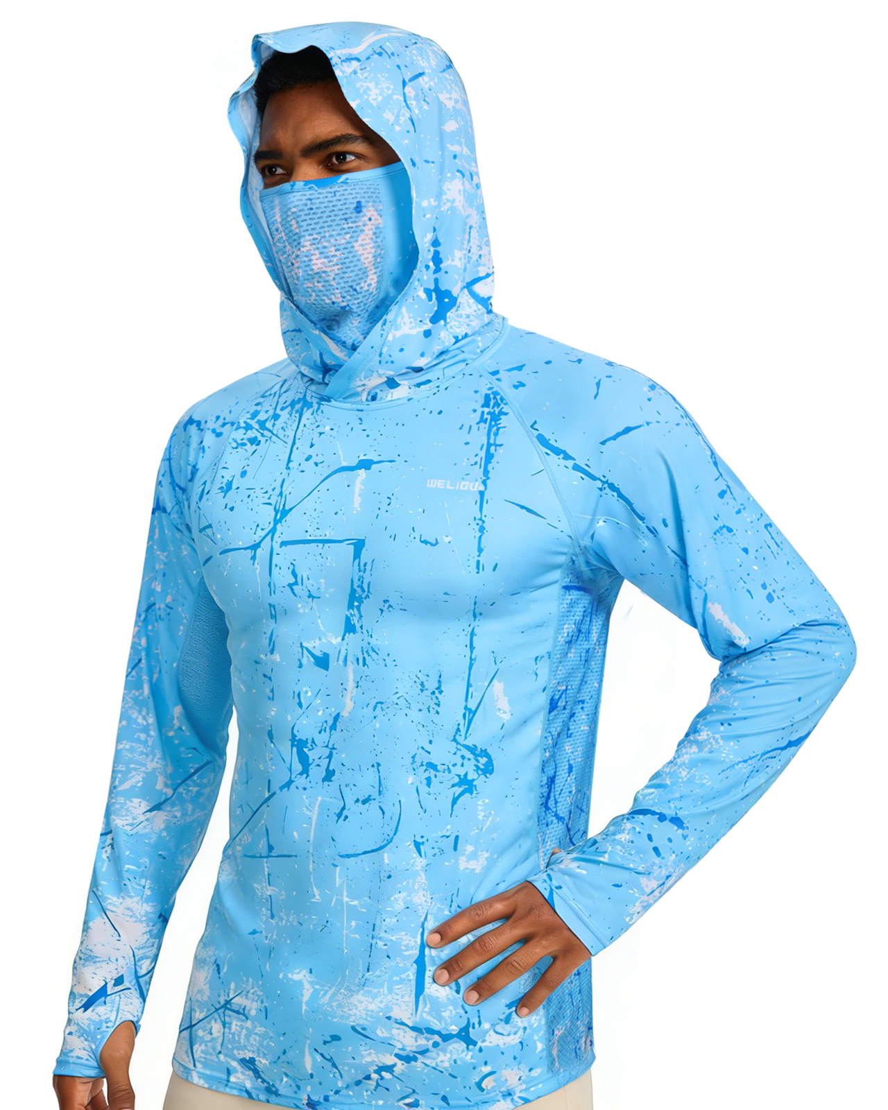 Men's PFG Printed Hoodie with Face Mask