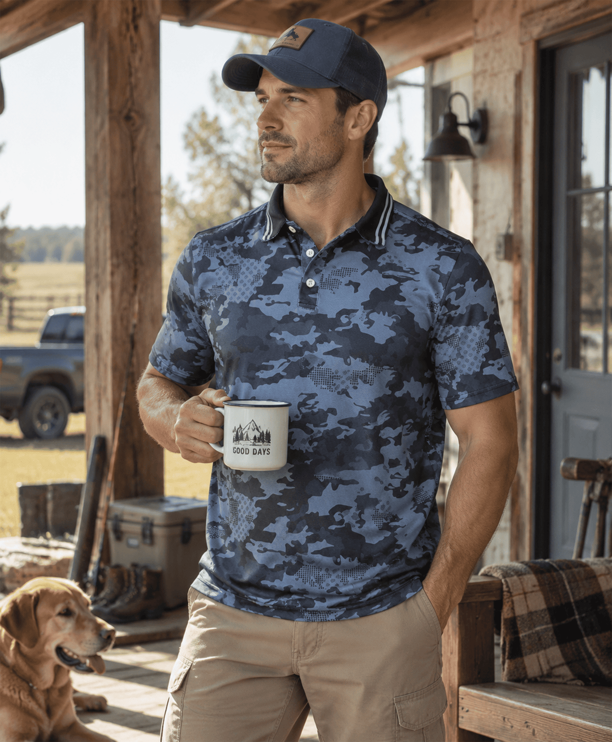 Men's Camo Performance Polo