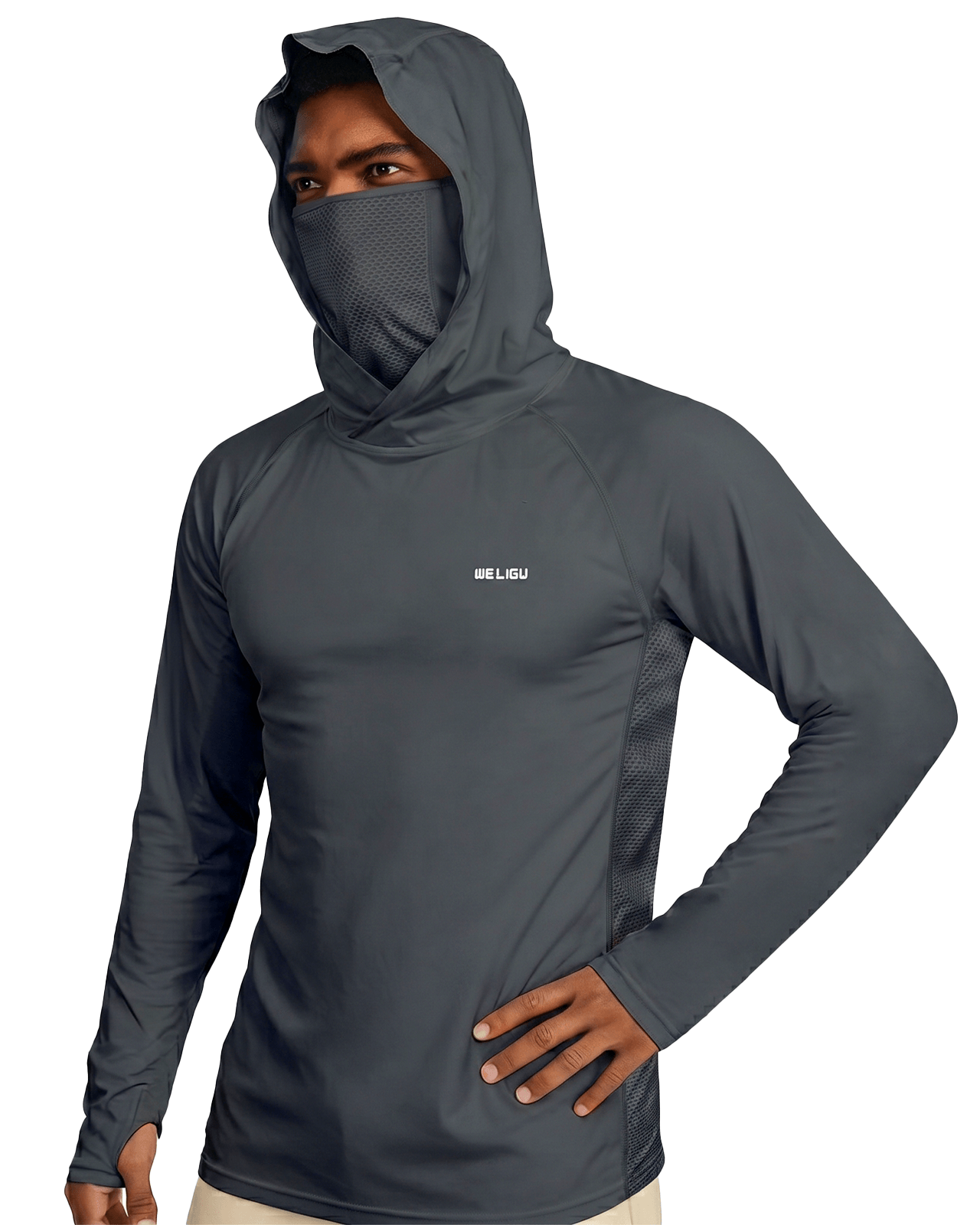 Men's UPF 50+ Sun Protection Fishing Hoodie