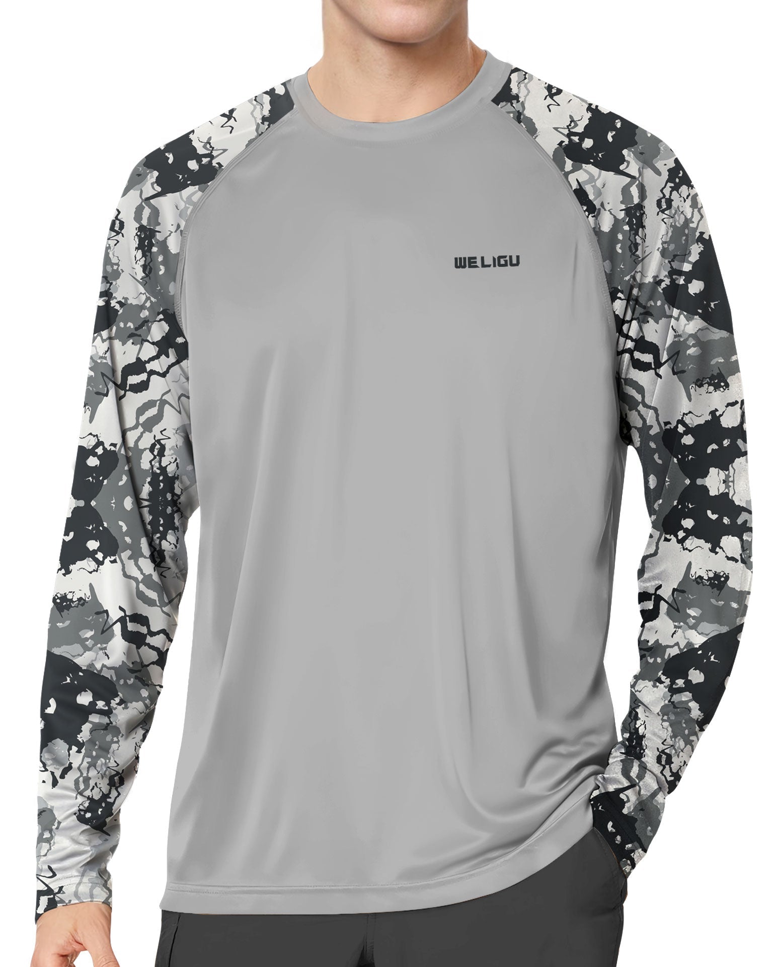 Grey Camouflage UPF 50+ Sun Protection Shirt