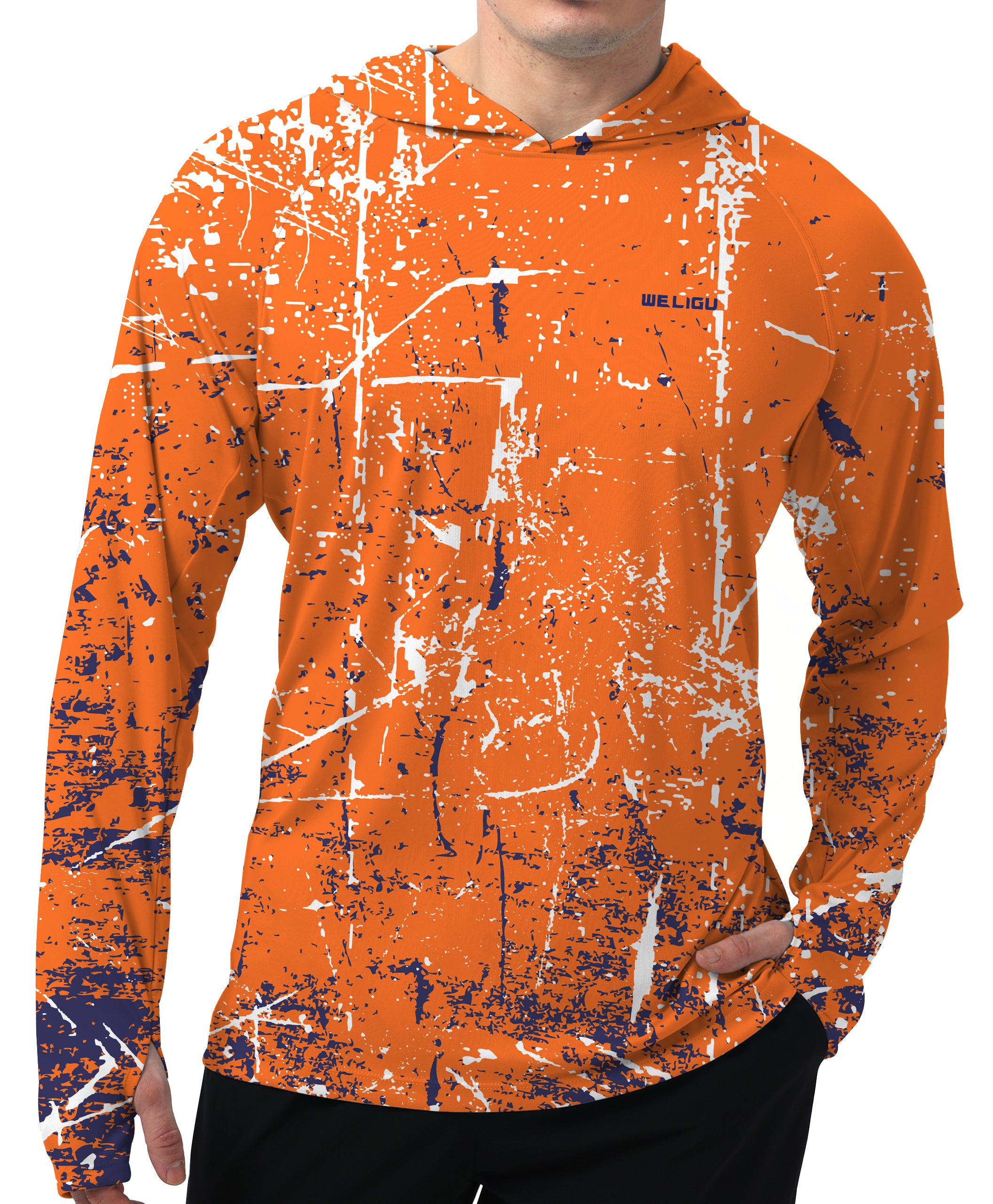 Men's UPF 50+ Sun Protection Fishing Hoodie