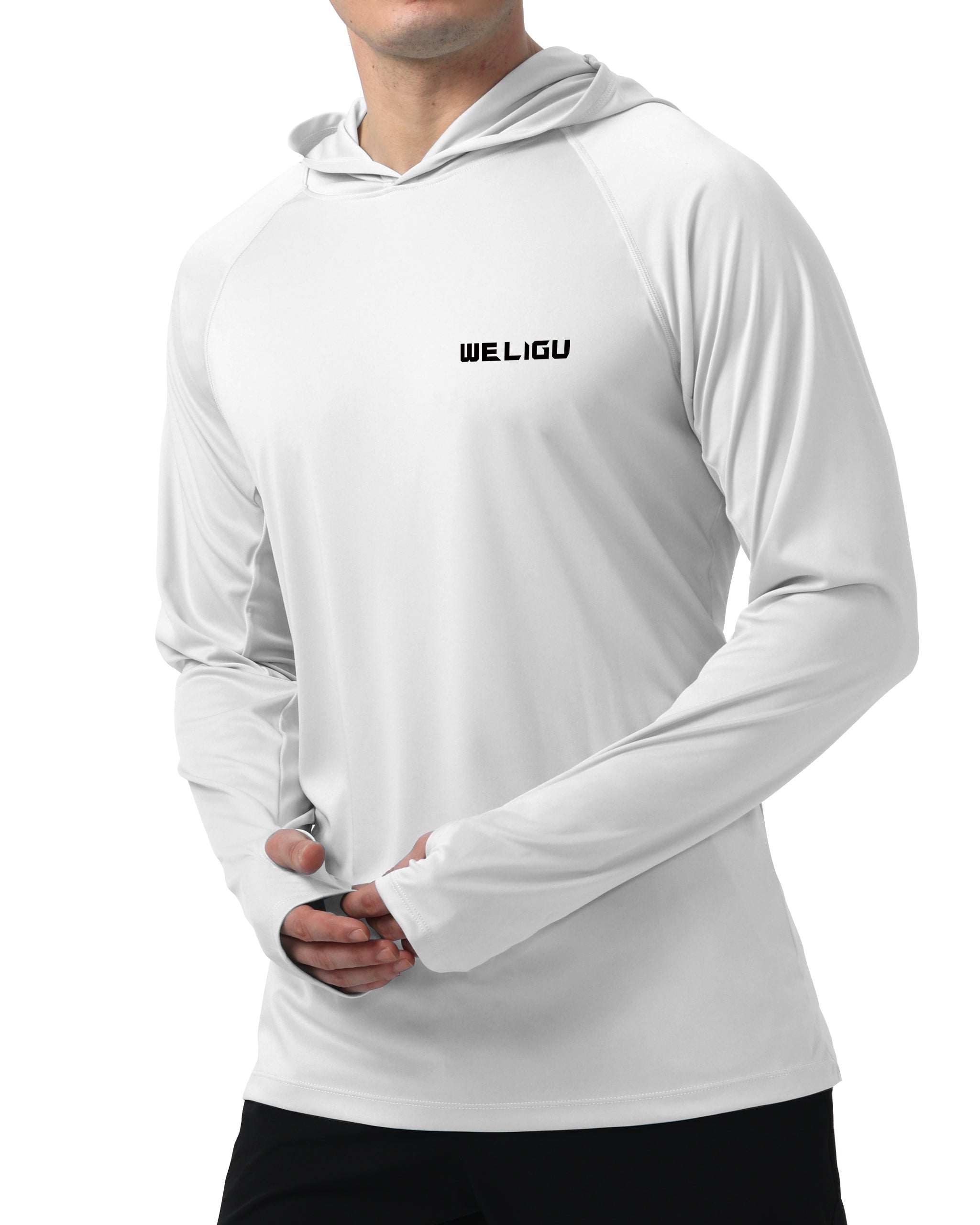 White Design UPF 50+ Sunscreen Hoodie