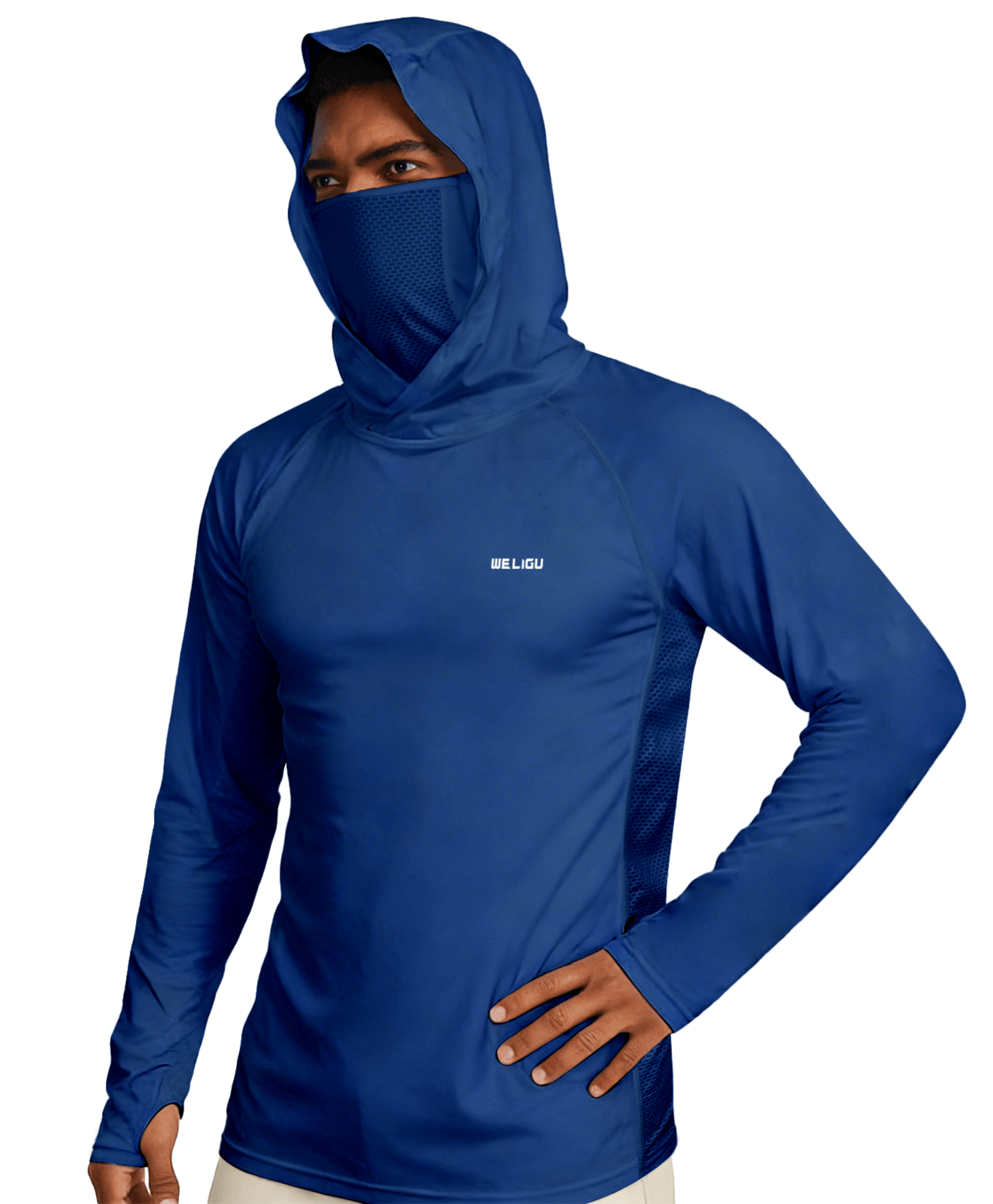 Sudadera con capucha para hombre de calidad profesional con protección solar UPF 50+
