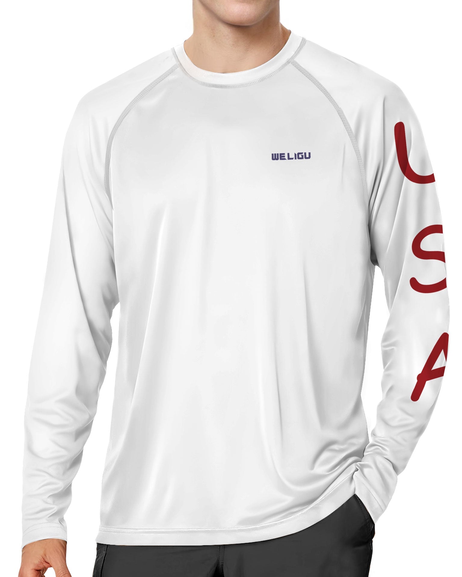 White-Flag Design UPF 50+ Sunscreen Shirt