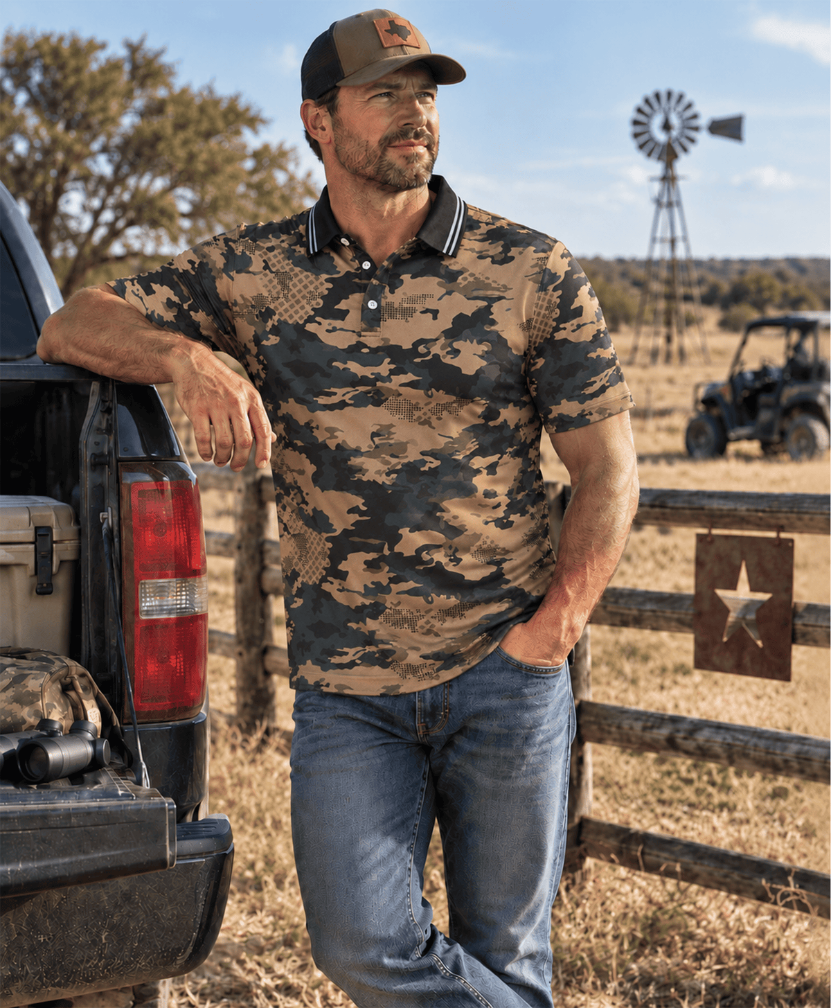 Men's Camo Performance Polo