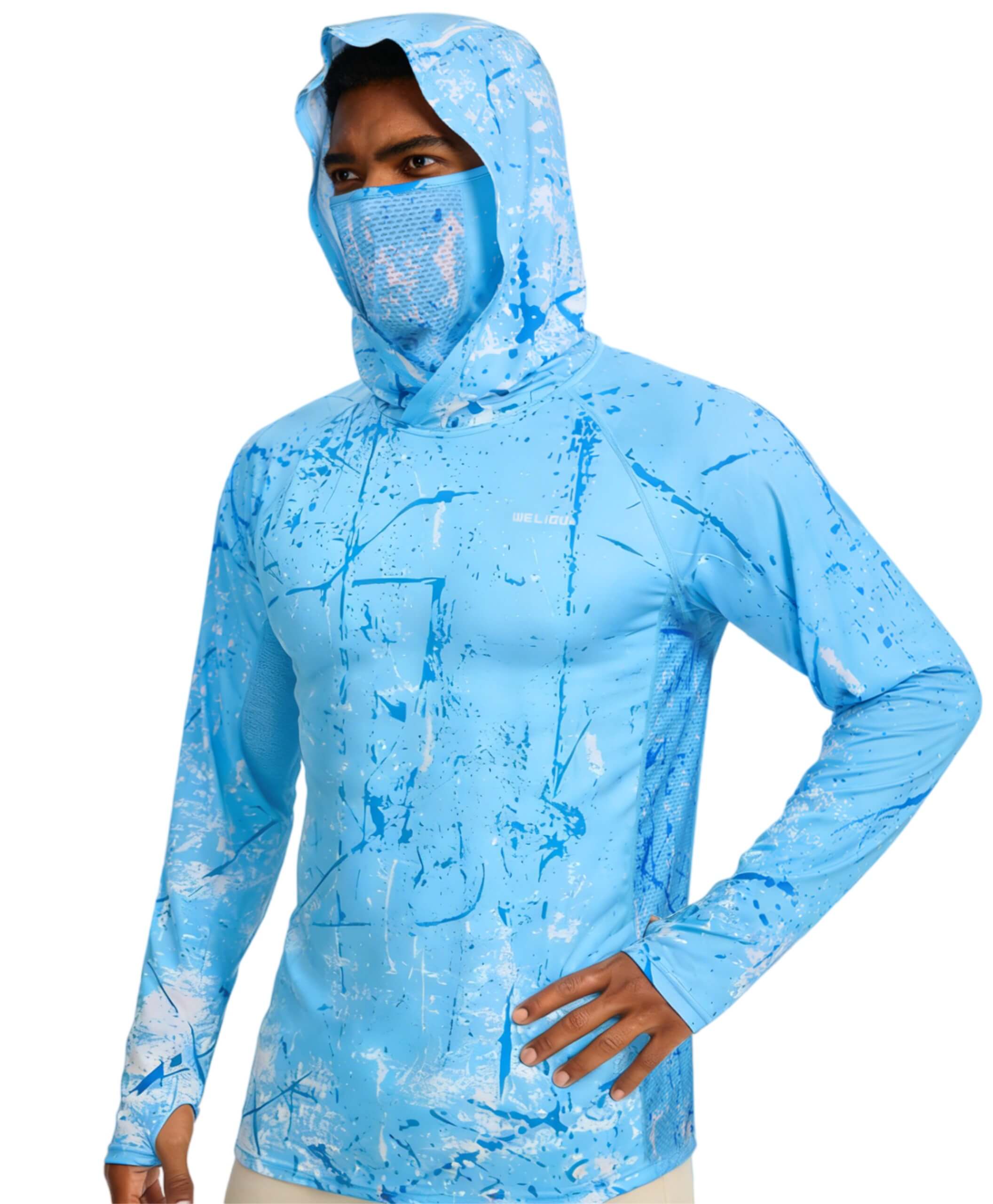 Men's UPF 50+ Sun Protection Fishing Hoodie