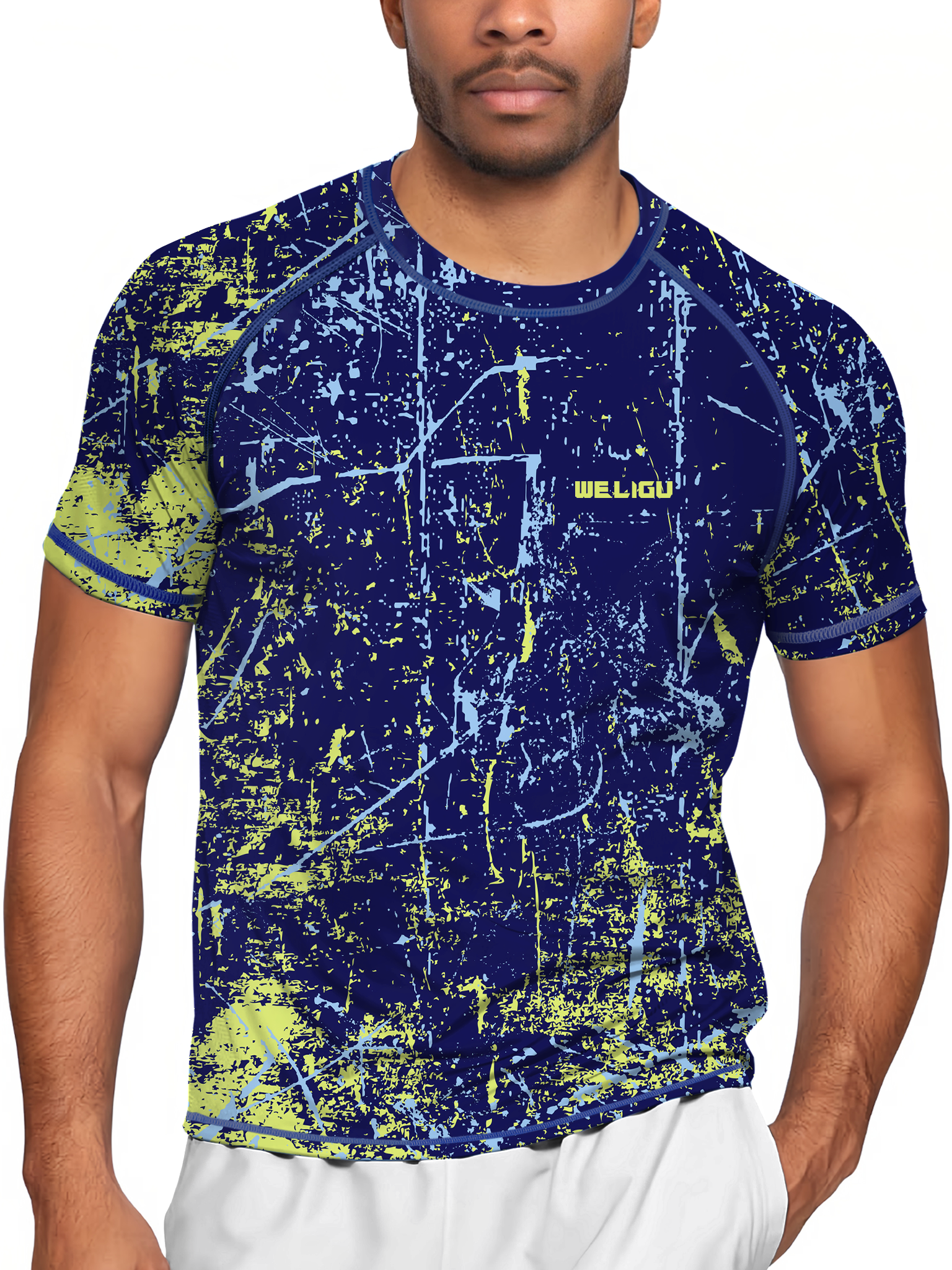 Purple Splash-Ink UPF 50+ Sunscreen T-Shirt