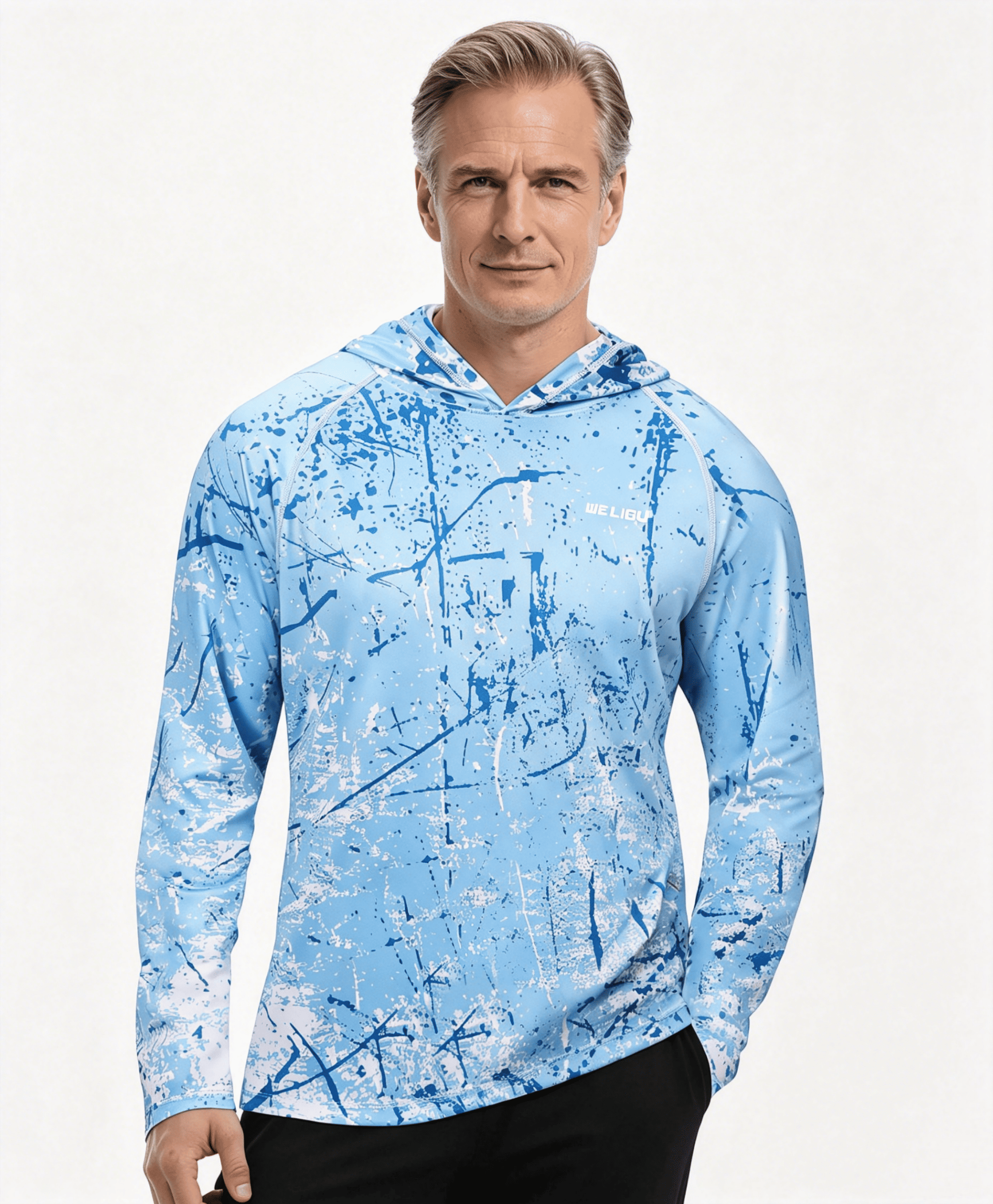 Blue Sun Protection Fishing Hoodie