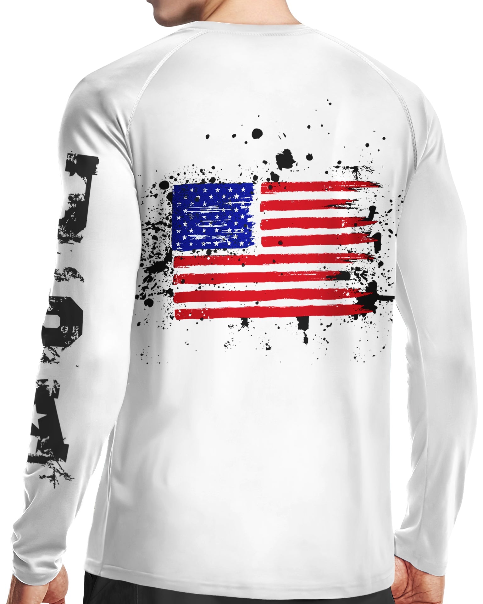New White-Flag Design UPF 50+ Sunscreen Shirt