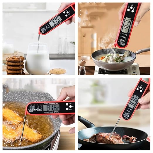Smart Wireless Food Thermometer with App Control | Instant-Read Probe for BBQ, Baking & Frying
