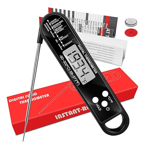 Smart Wireless Food Thermometer with App Control | Instant-Read Probe for BBQ, Baking & Frying