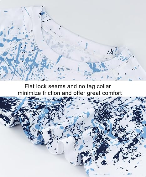 White Splash-Ink UPF 50+ Sun Protection T-Shirt