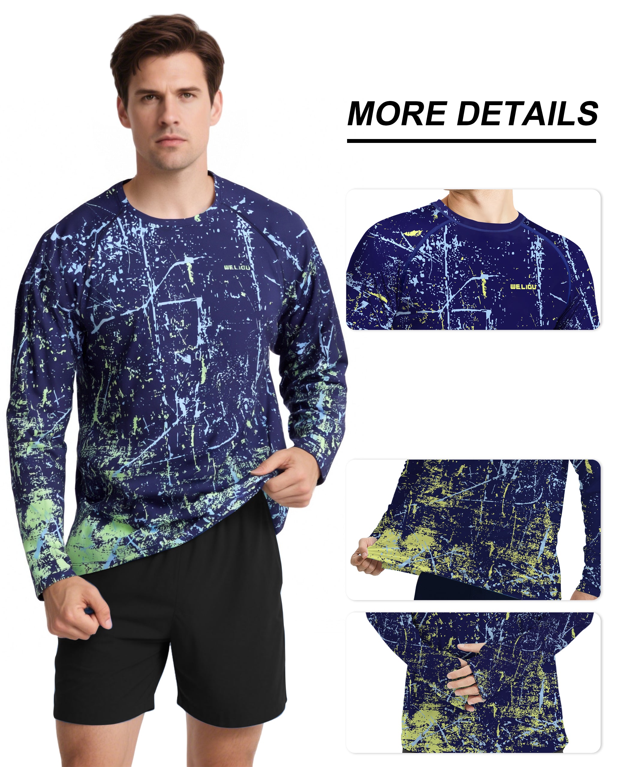 Purple Splash-Ink UPF 50+ Sunscreen Shirt