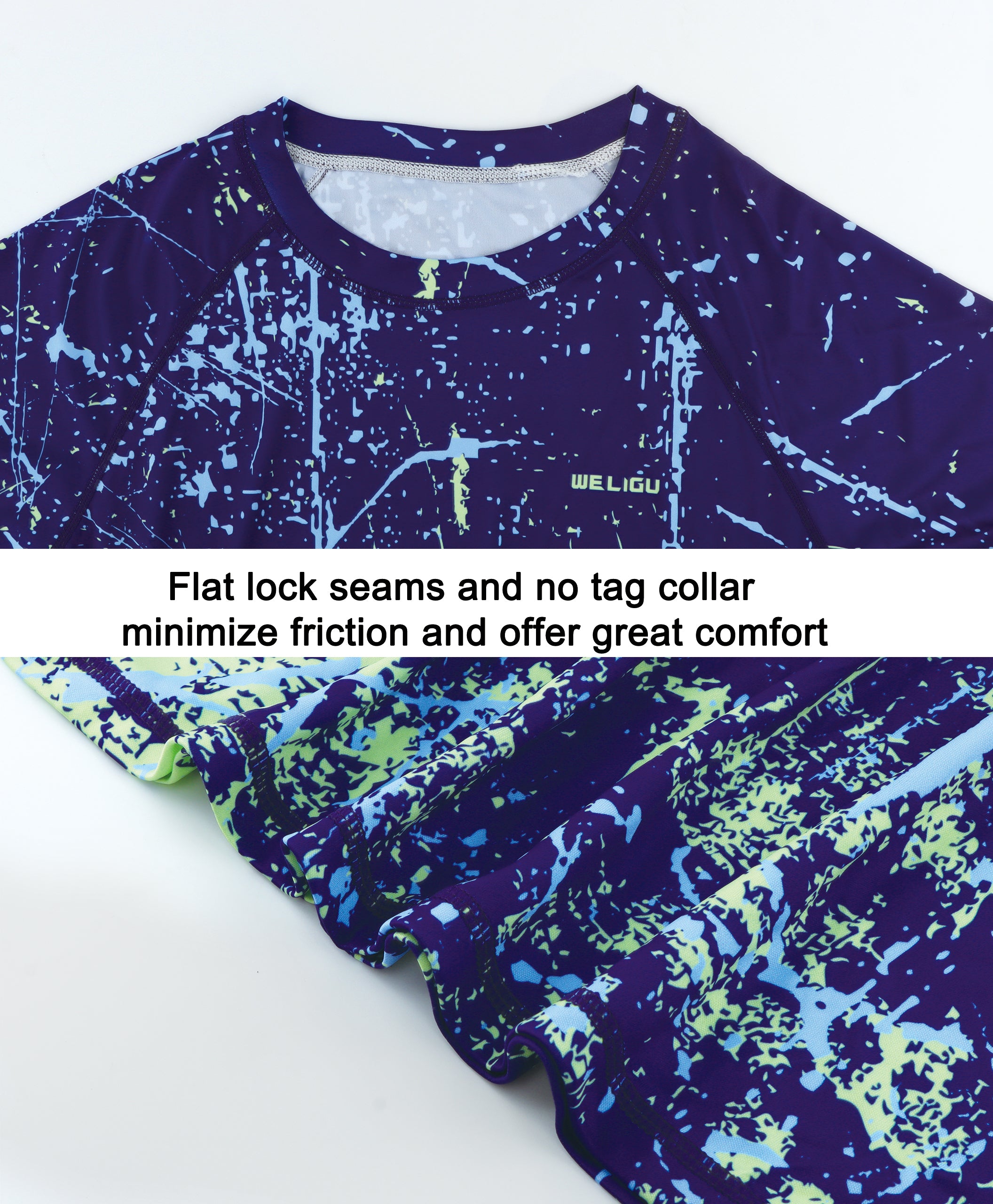 Purple Splash-Ink UPF 50+ Sunscreen T-Shirt