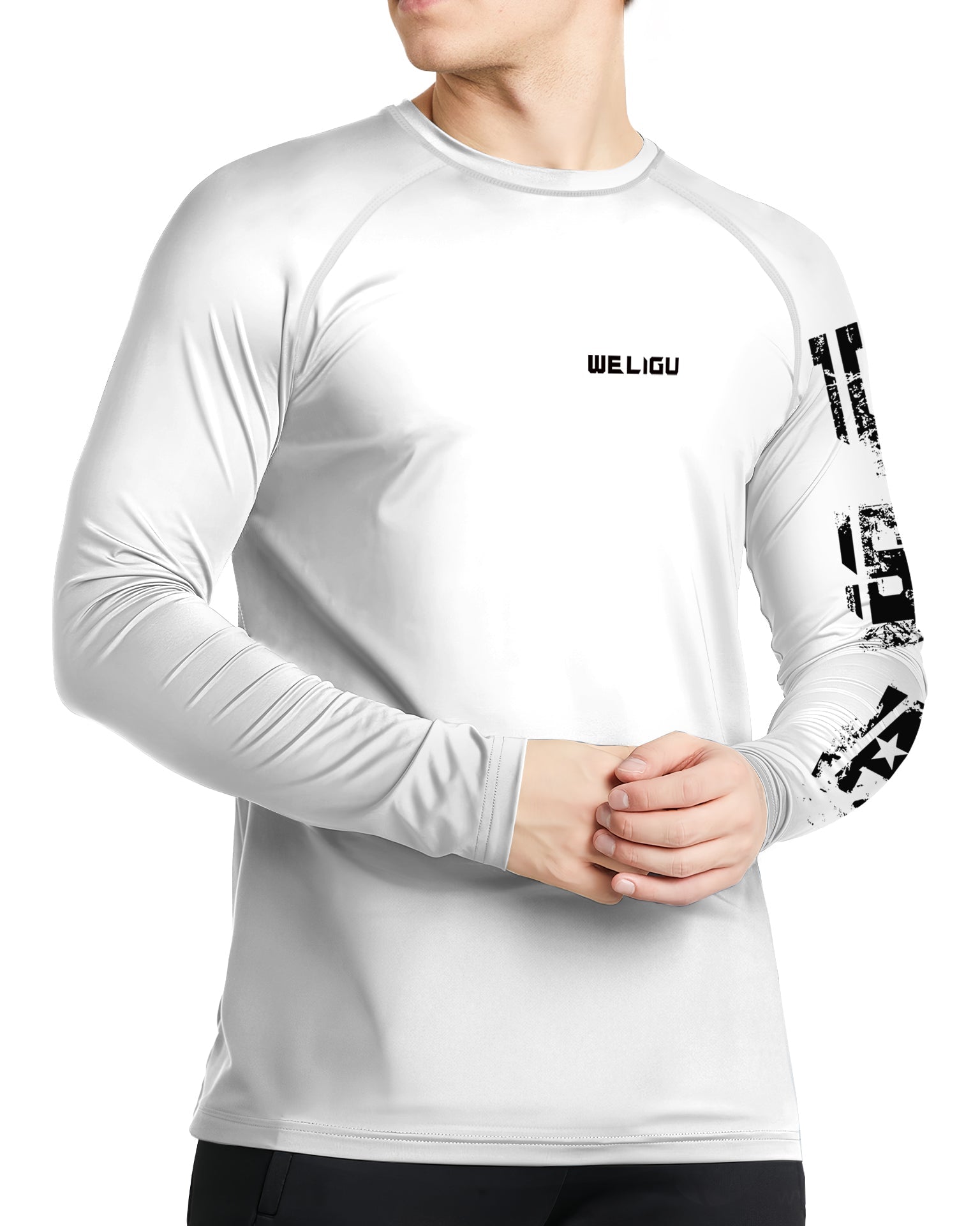 New White-Flag Design UPF 50+ Sunscreen Shirt