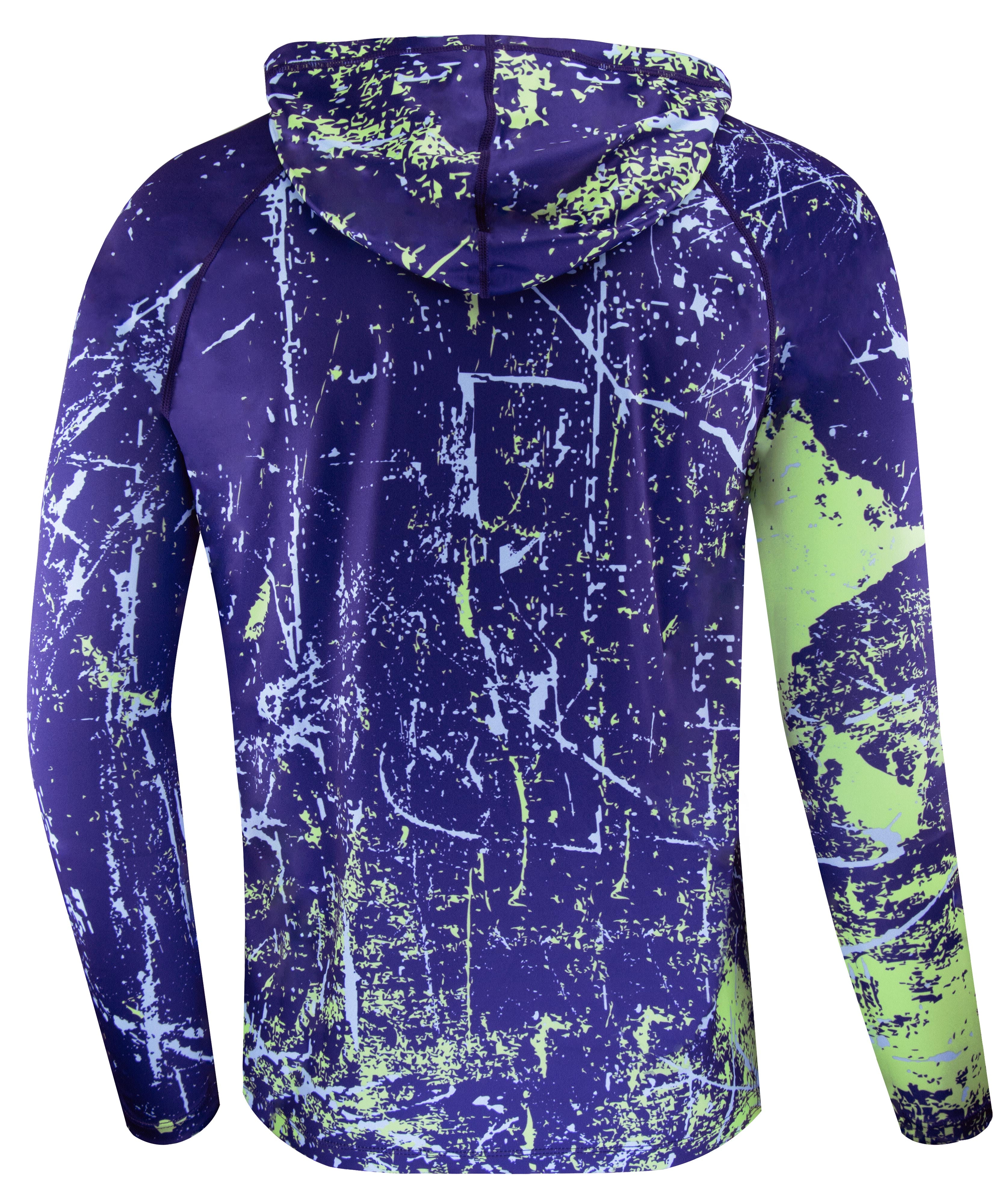 Purple Splash-Ink UPF 50+ Sunscreen Hoodie