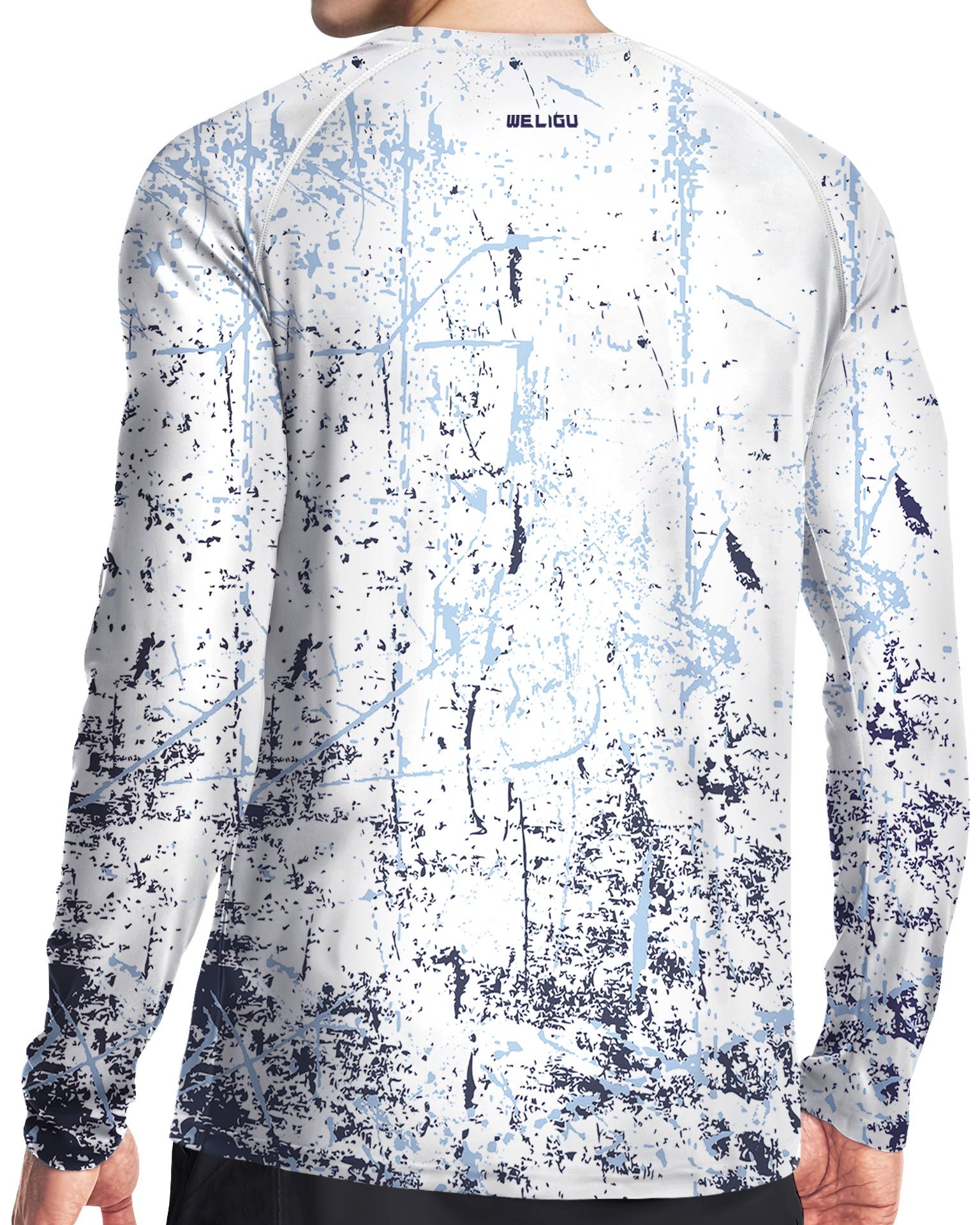 White Splash-Ink UPF 50+ Sun Protection Shirt