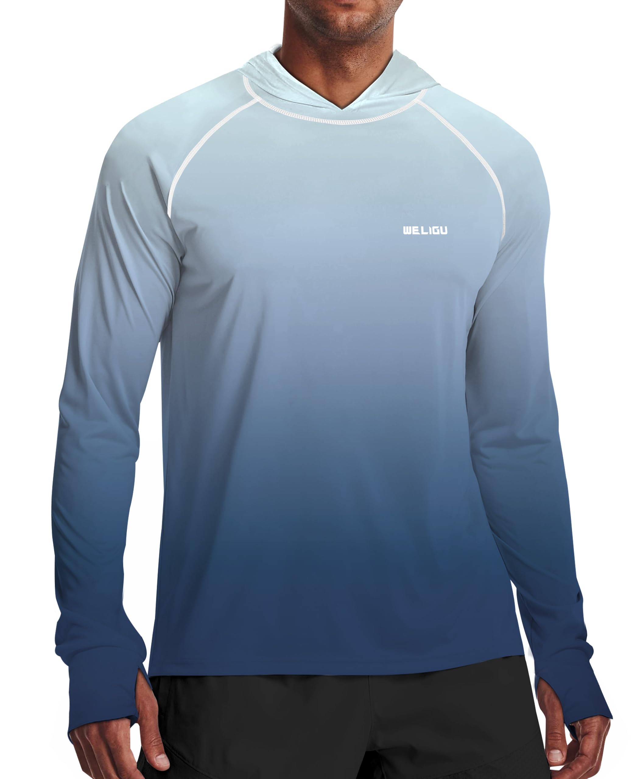 Blue Gradient UPF 50+ Sunscreen Hoodie