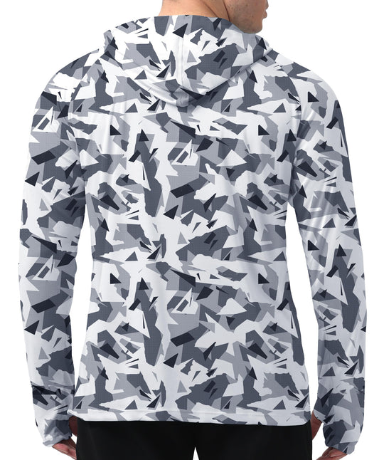 Grey Camouflage UPF 50+ Sunscreen Hoodie