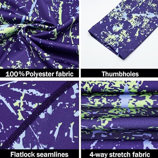 Purple Splash-Ink UPF 50+ Sunscreen Hoodie