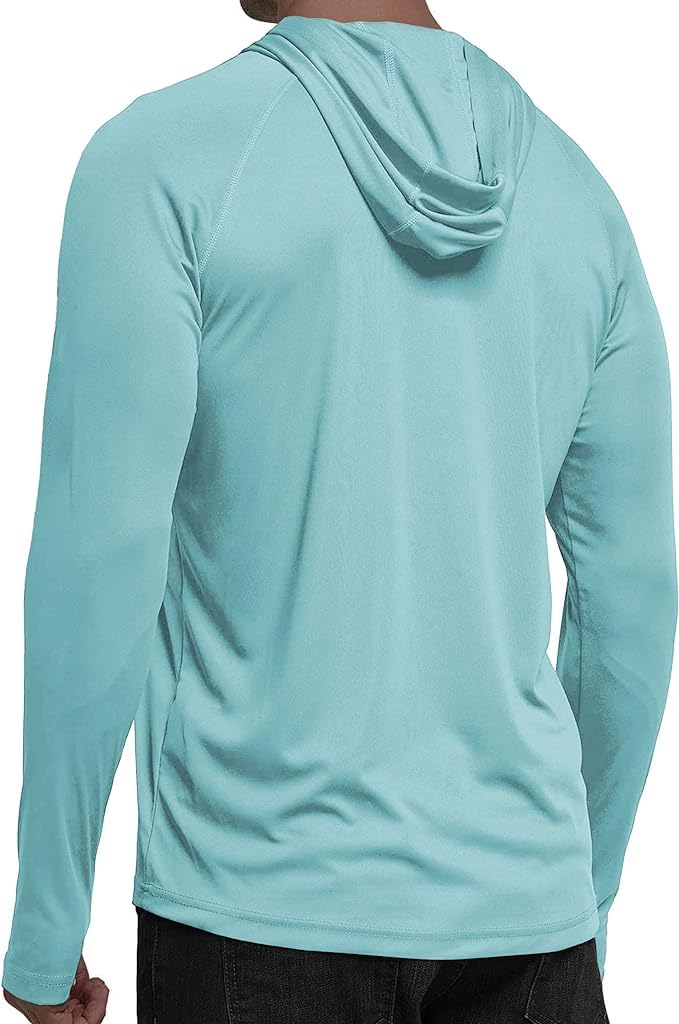 Azure Solid Color UPF 50+ Sunscreen Hoodie