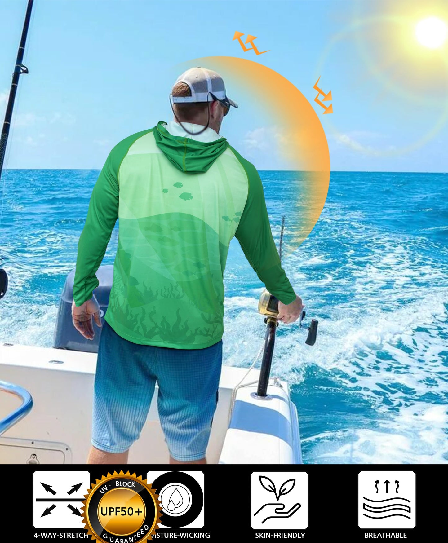 Green Design UPF 50+ Sunscreen Hoodie