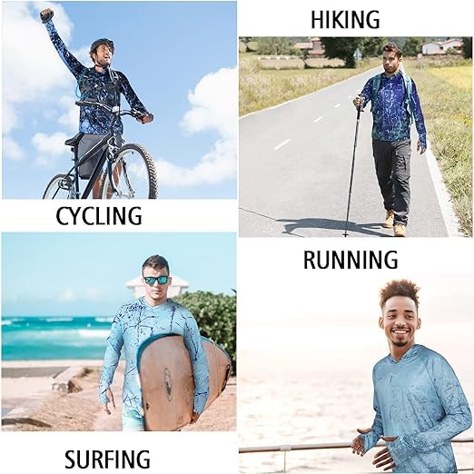 Pea Green Splash-Ink UPF 50+ Sunscreen Hoodie