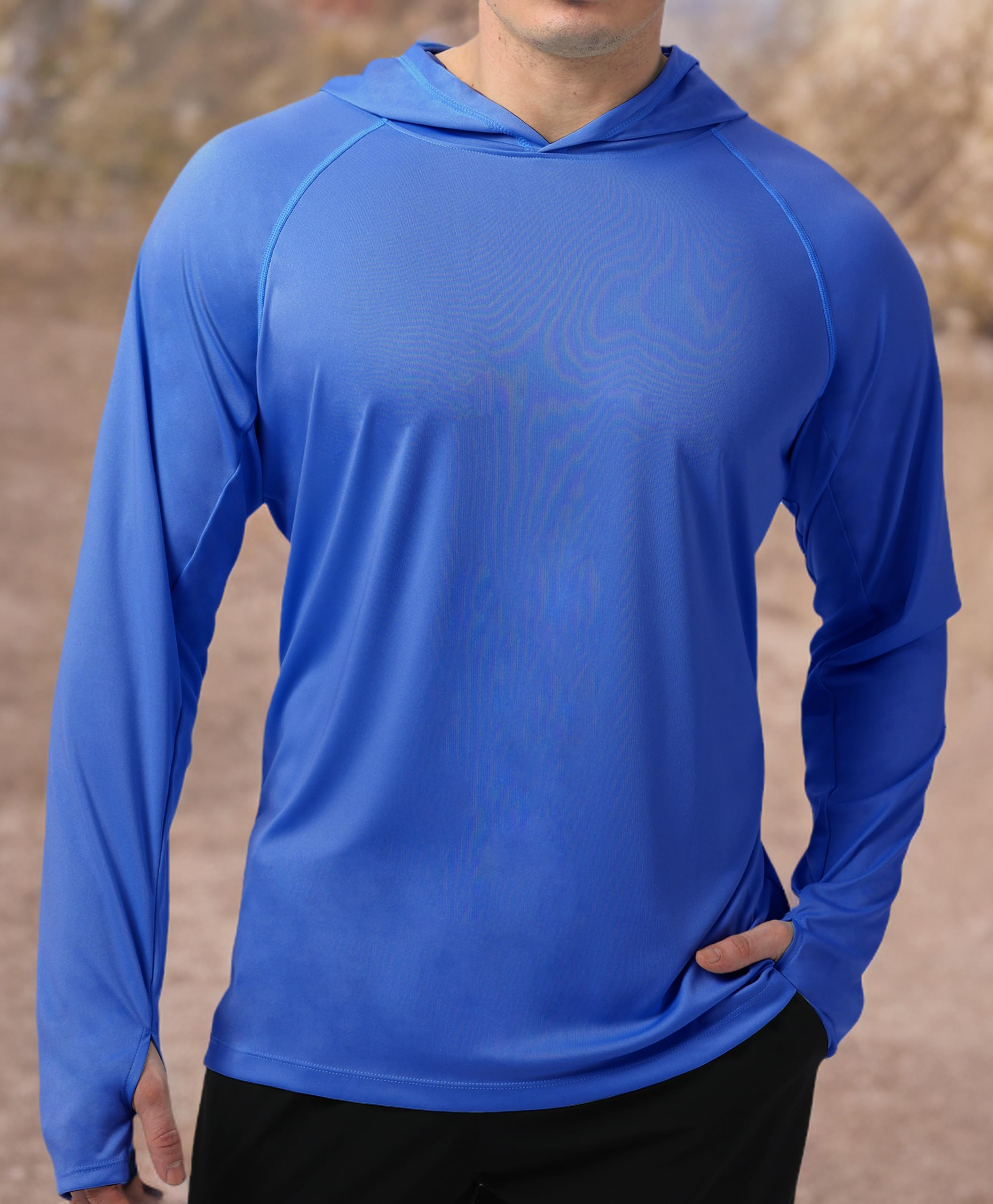 Indigo Solid Color UPF 50+ Sunscreen Hoodie