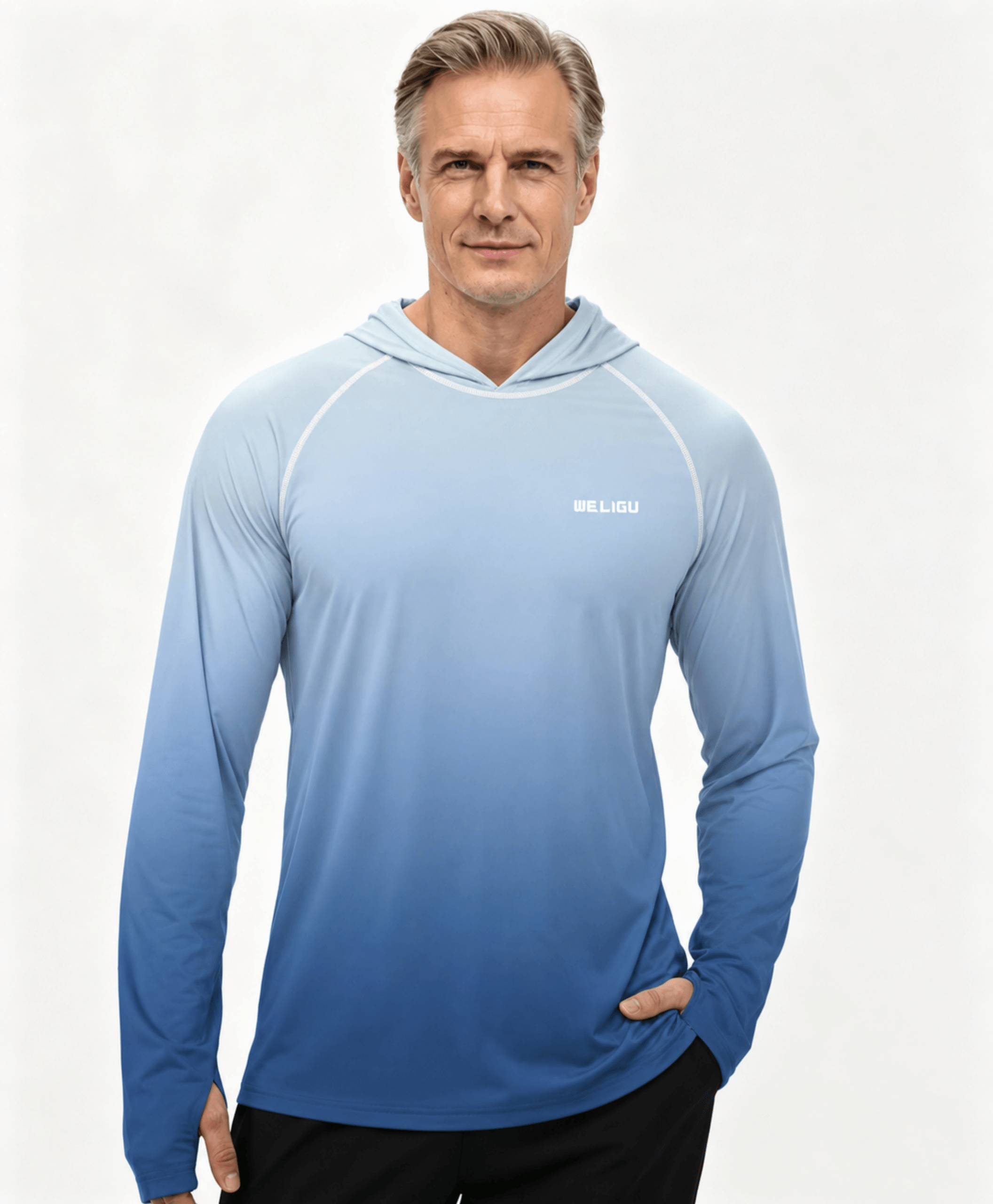 Men's UPF 50+ Sun Protection Fishing Hoodie