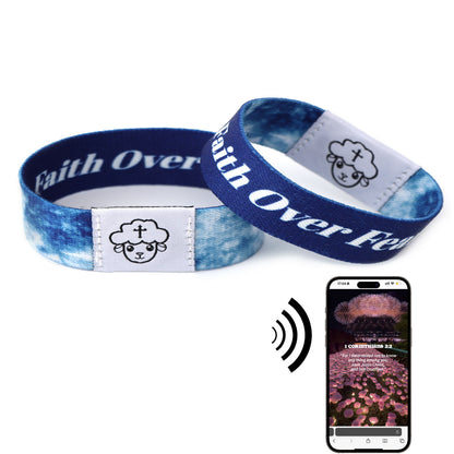 FaithWrist Daily Bible Verse Bracelet - Waterproof, Stretchable & Reversible with Upgraded Chip for Enhanced Performance