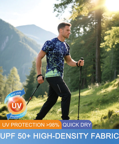 Purple Splash-Ink UPF 50+ Sunscreen T-Shirt