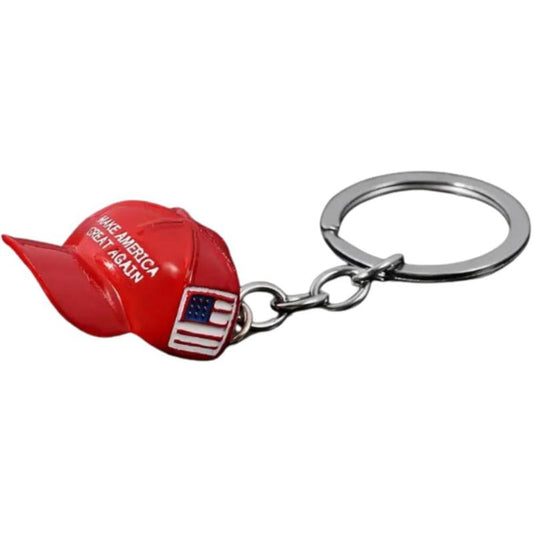 Hat Metal Keychain Baseball Cap Keychain,Metal Key Chain Keychain Ring with USA Flag,Flag Hat Metal Key Chain