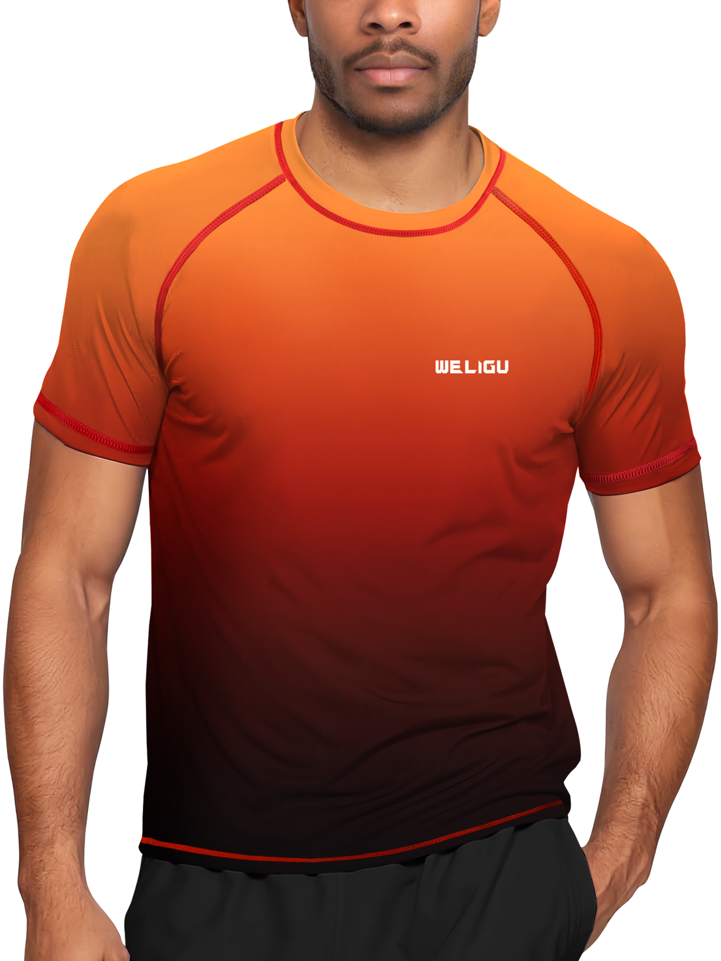 Orange Gradient UPF 50+ Sunscreen T-Shirt