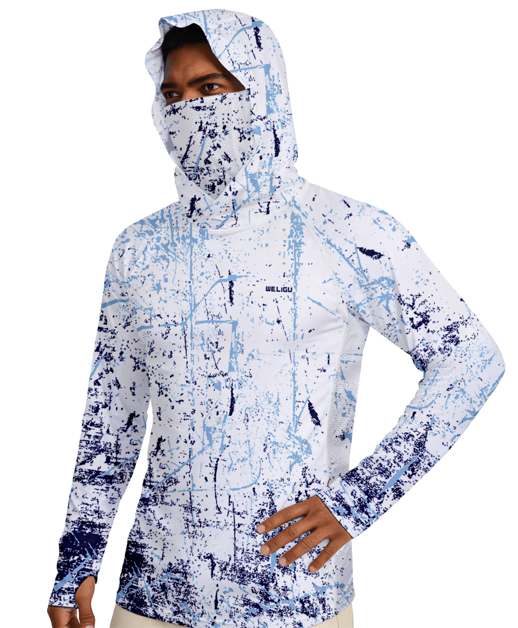 Men's UPF 50+ Sun Protection Fishing Hoodie