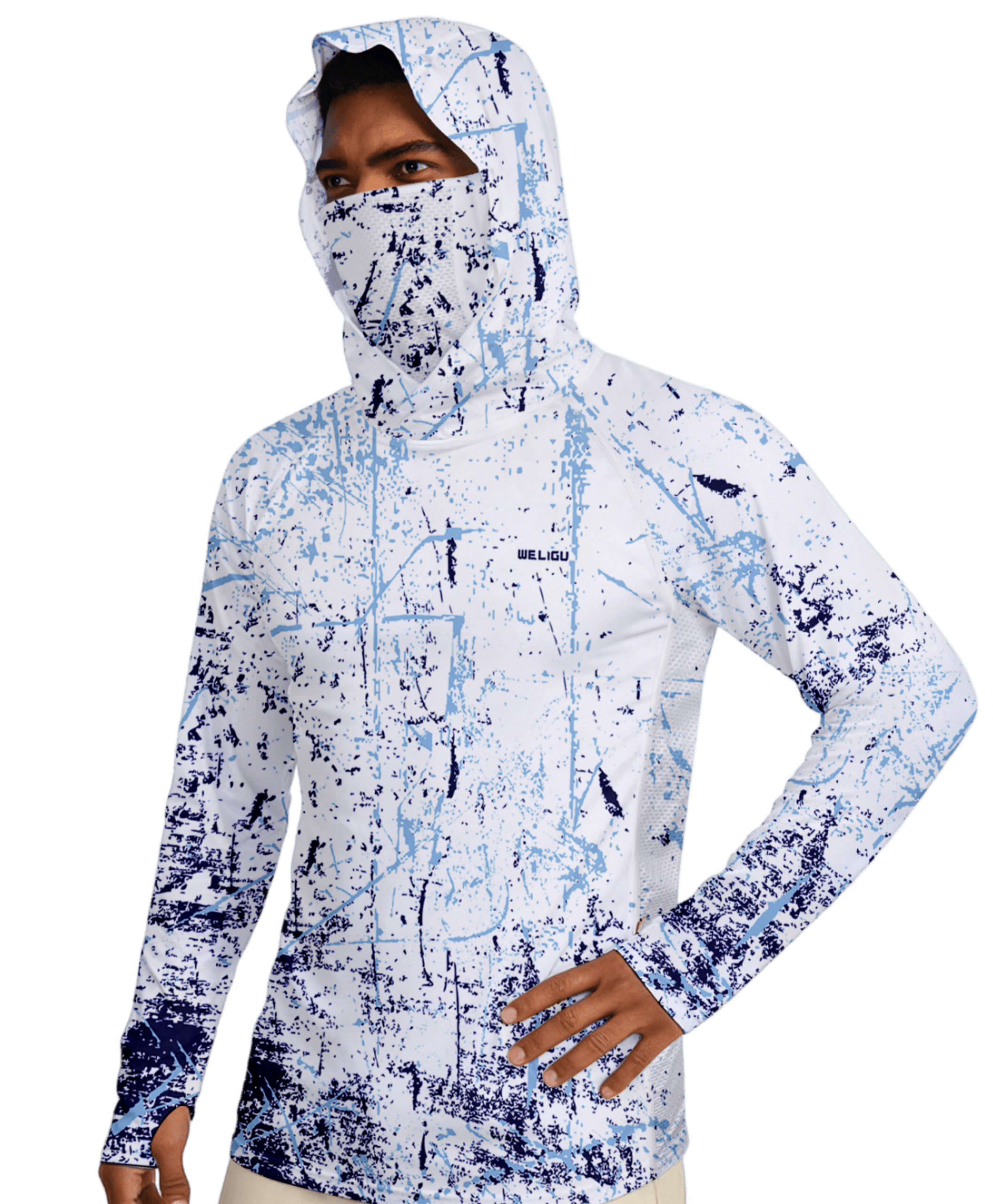Men's UPF 50+ Sun Protection Fishing Hoodie