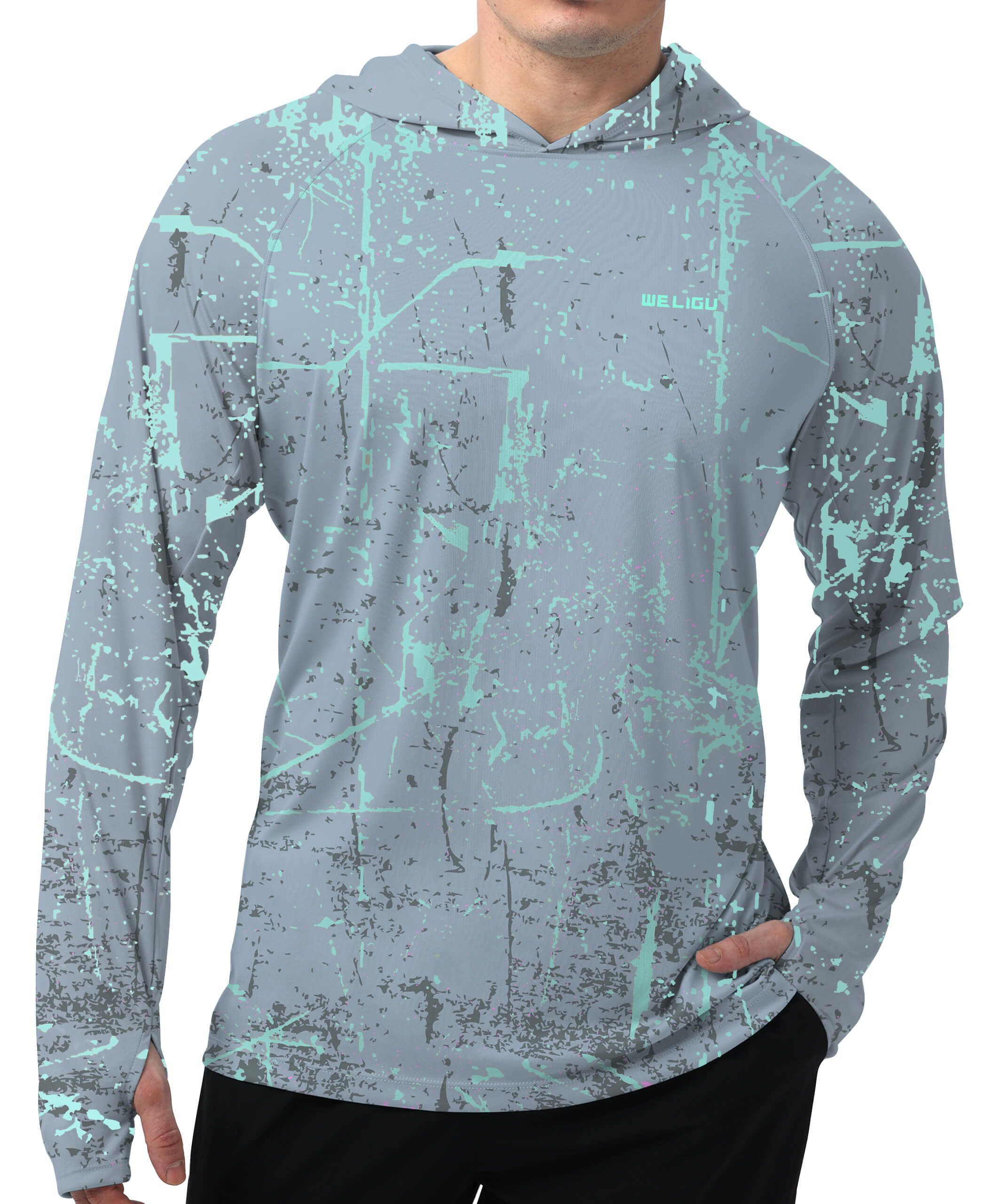 Men's UPF 50+ Sun Protection Fishing Hoodie