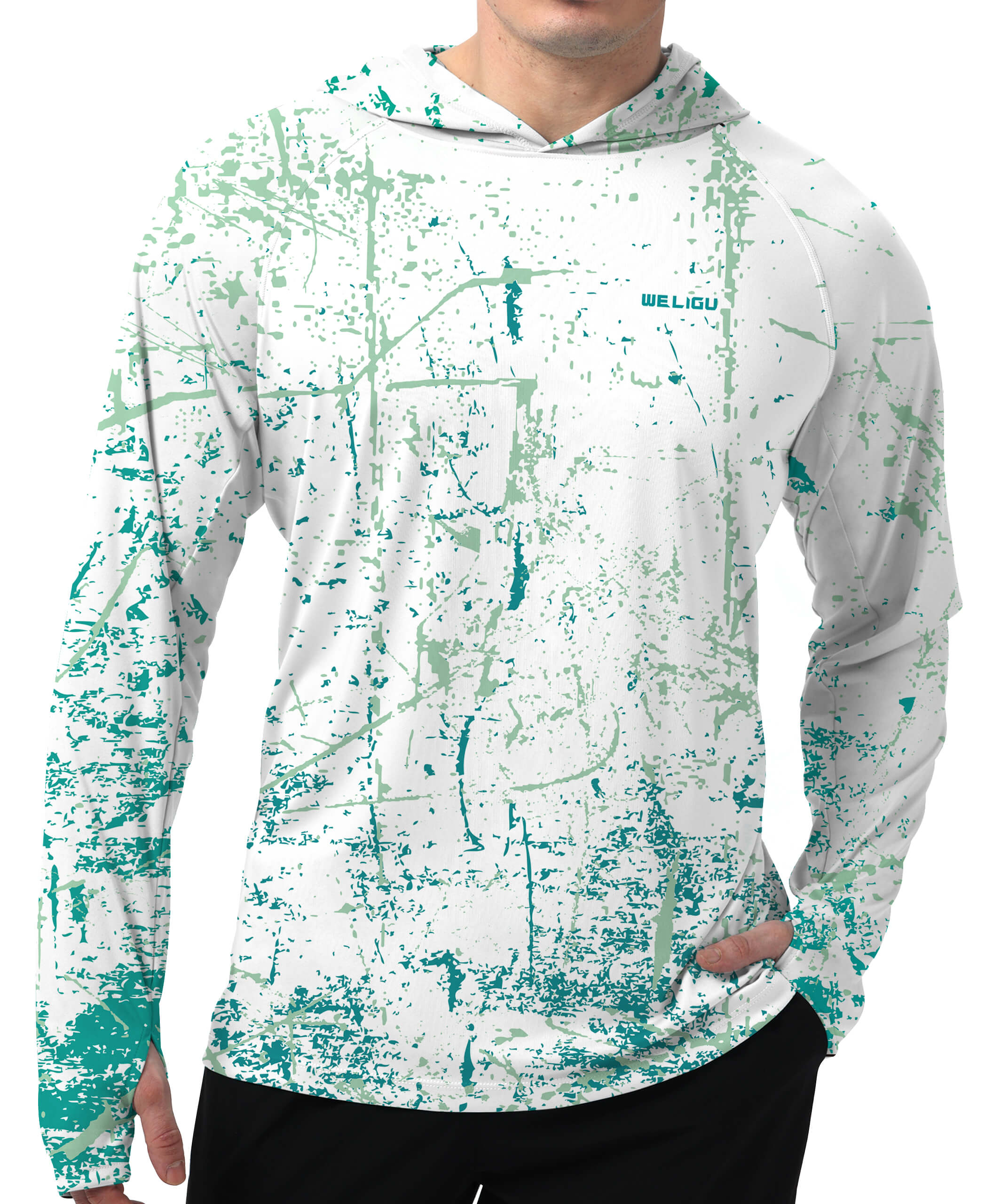 Men's UPF 50+ Sun Protection Fishing Hoodie