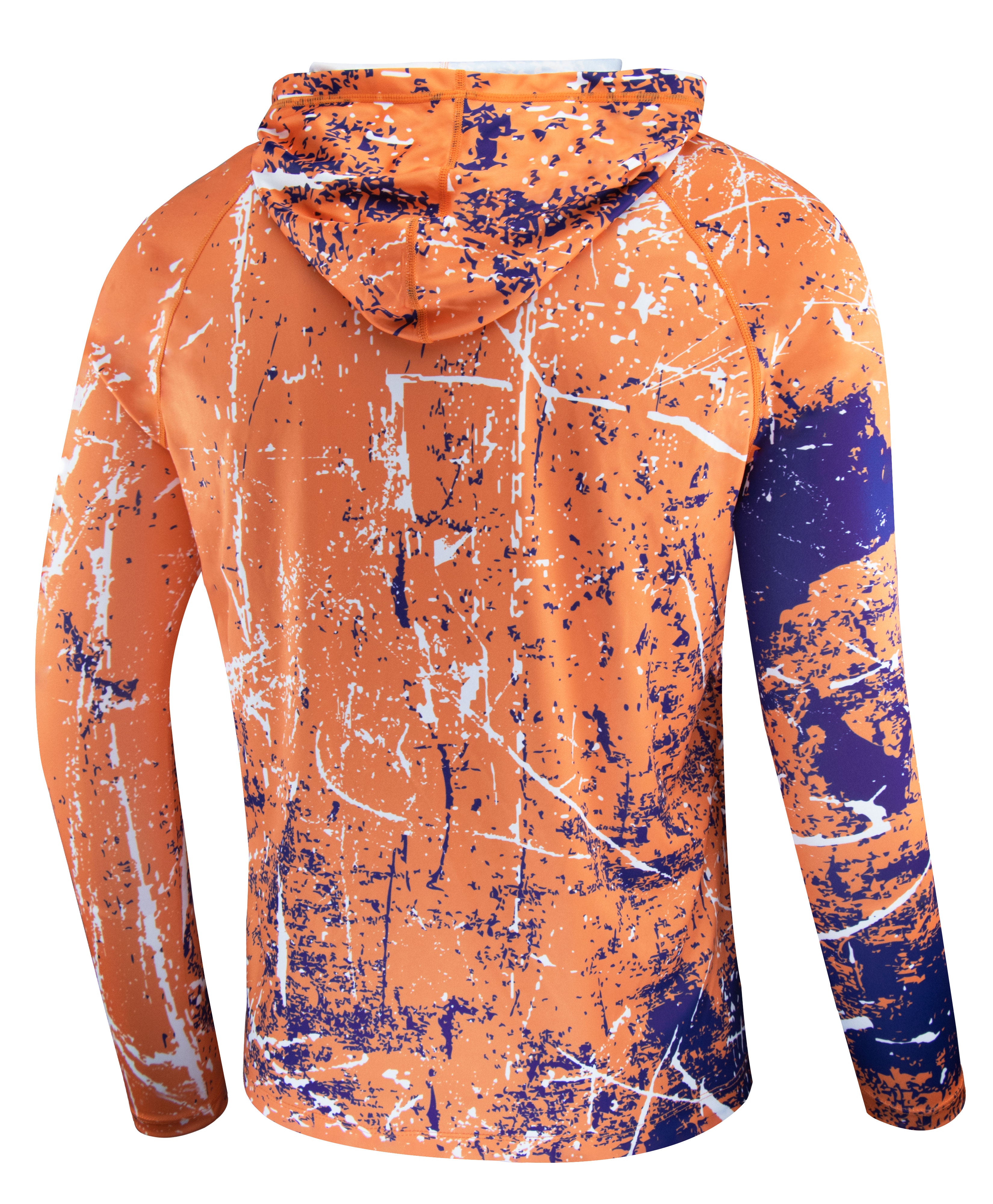 Orange Splash-Ink UPF 50+ Sunscreen Hoodie