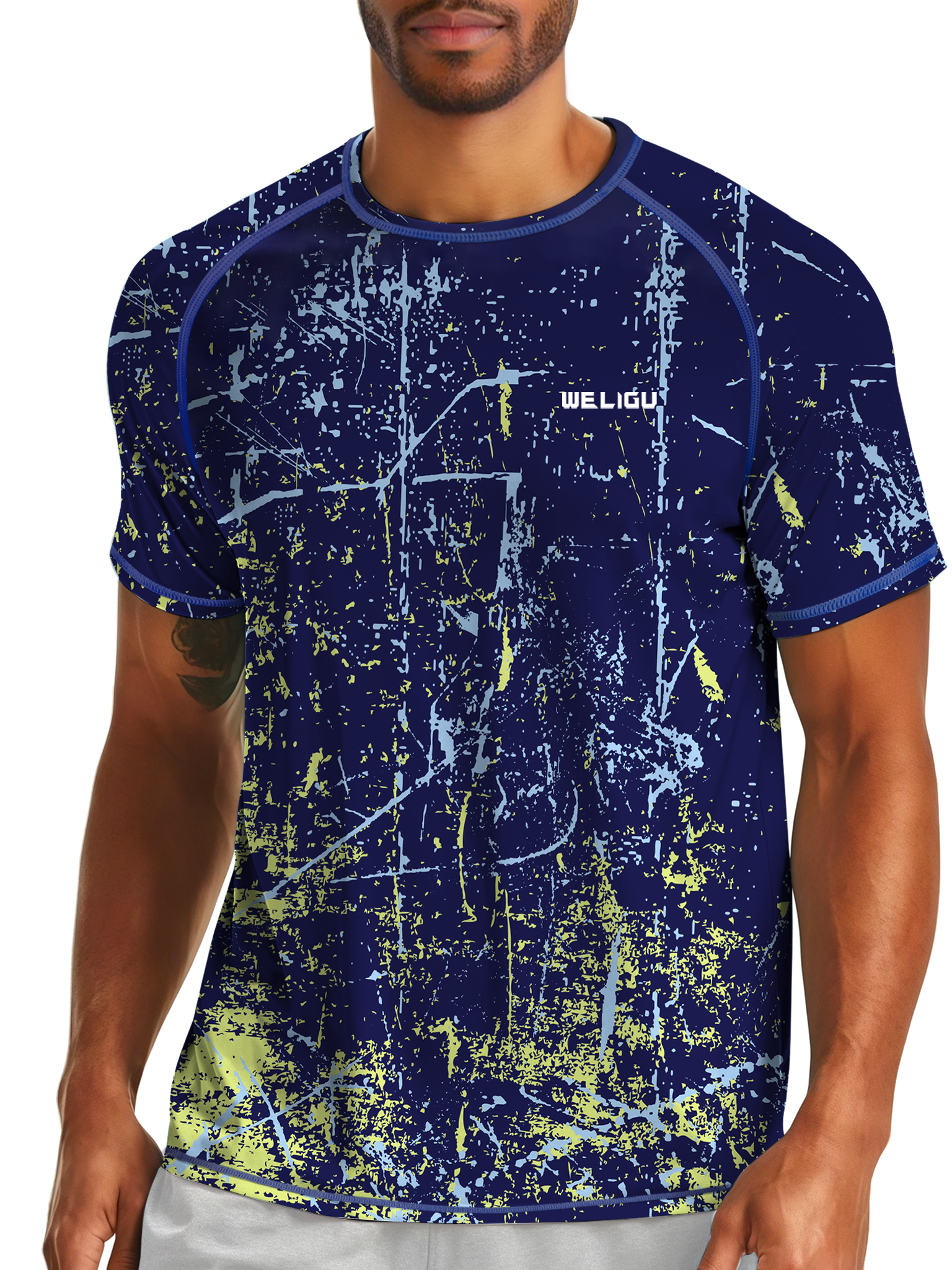 Purple Splash-Ink UPF 50+ Sunscreen T-Shirt