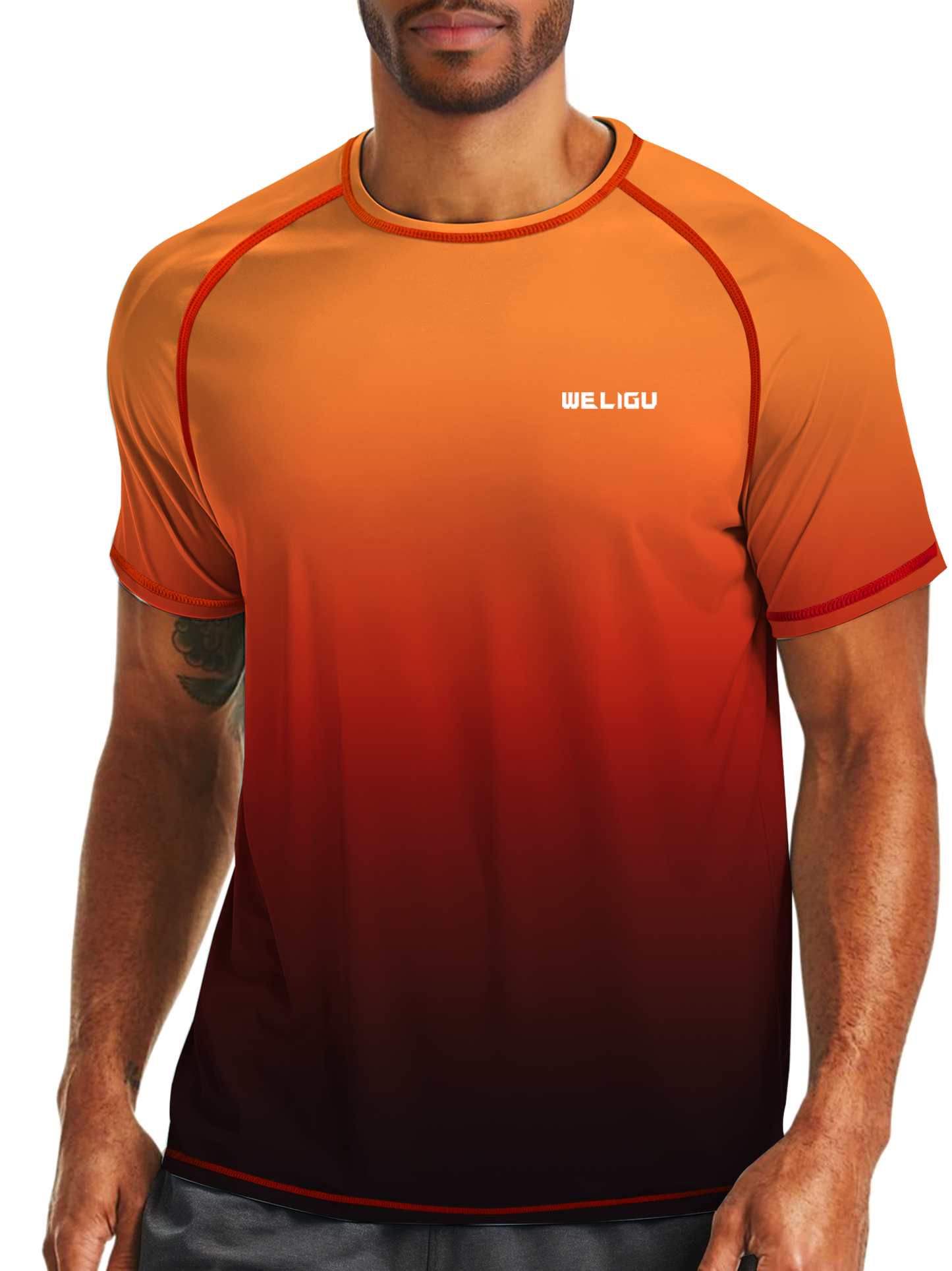 Orange Gradient UPF 50+ Sunscreen T-Shirt