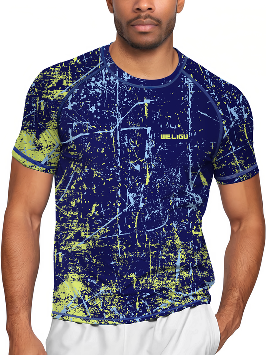 Purple Splash-Ink UPF 50+ Sunscreen T-Shirt