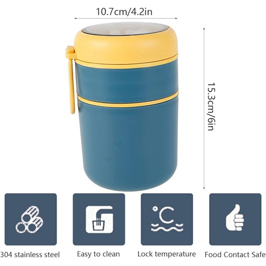 Portable Thermal Cooker Jar | 12H Heat Retention for Office & Gym | BPA-Free & Leakproof