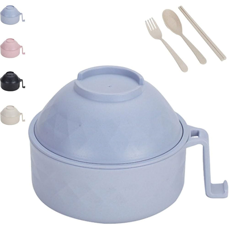 Ramen Bowl Set with Chopsticks, Microwave Safe Noodle Bowl, Ideal for Dorm Rooms, Apartments, and Quick Meal Preparation
