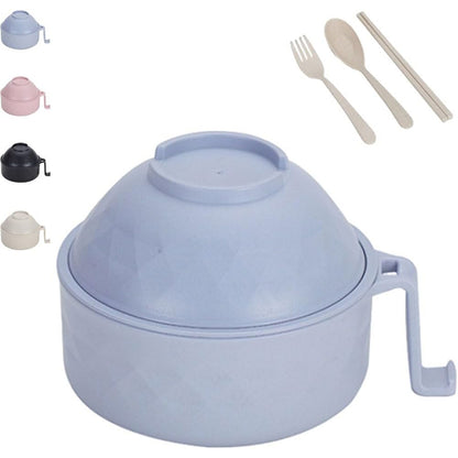 Ramen Bowl Set with Chopsticks, Microwave Safe Noodle Bowl, Ideal for Dorm Rooms, Apartments, and Quick Meal Preparation