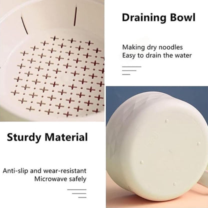 Ramen Bowl Set with Chopsticks, Microwave Safe Noodle Bowl, Ideal for Dorm Rooms, Apartments, and Quick Meal Preparation