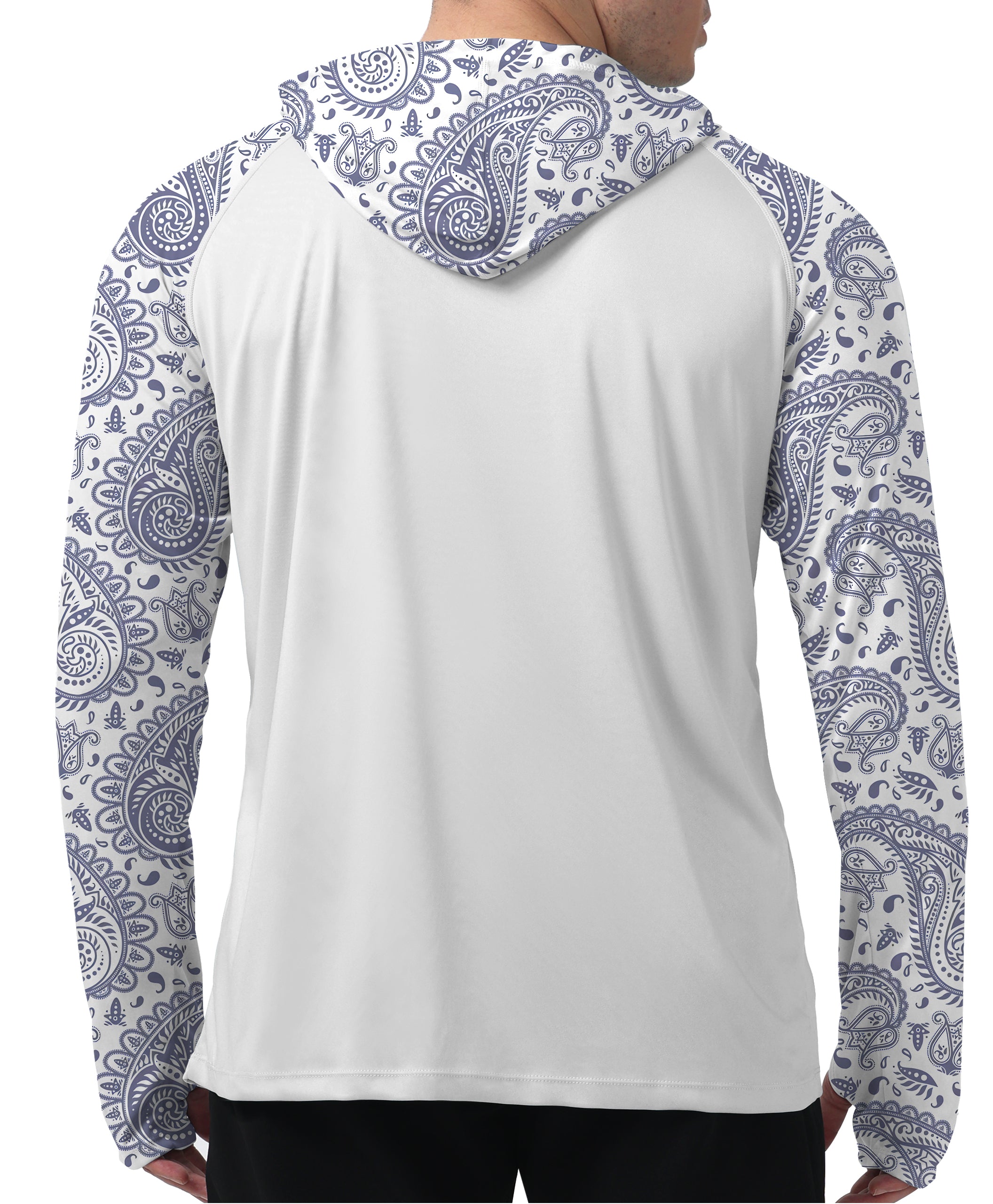 Paisley Blue Design UPF 50+ Sunscreen Hoodie